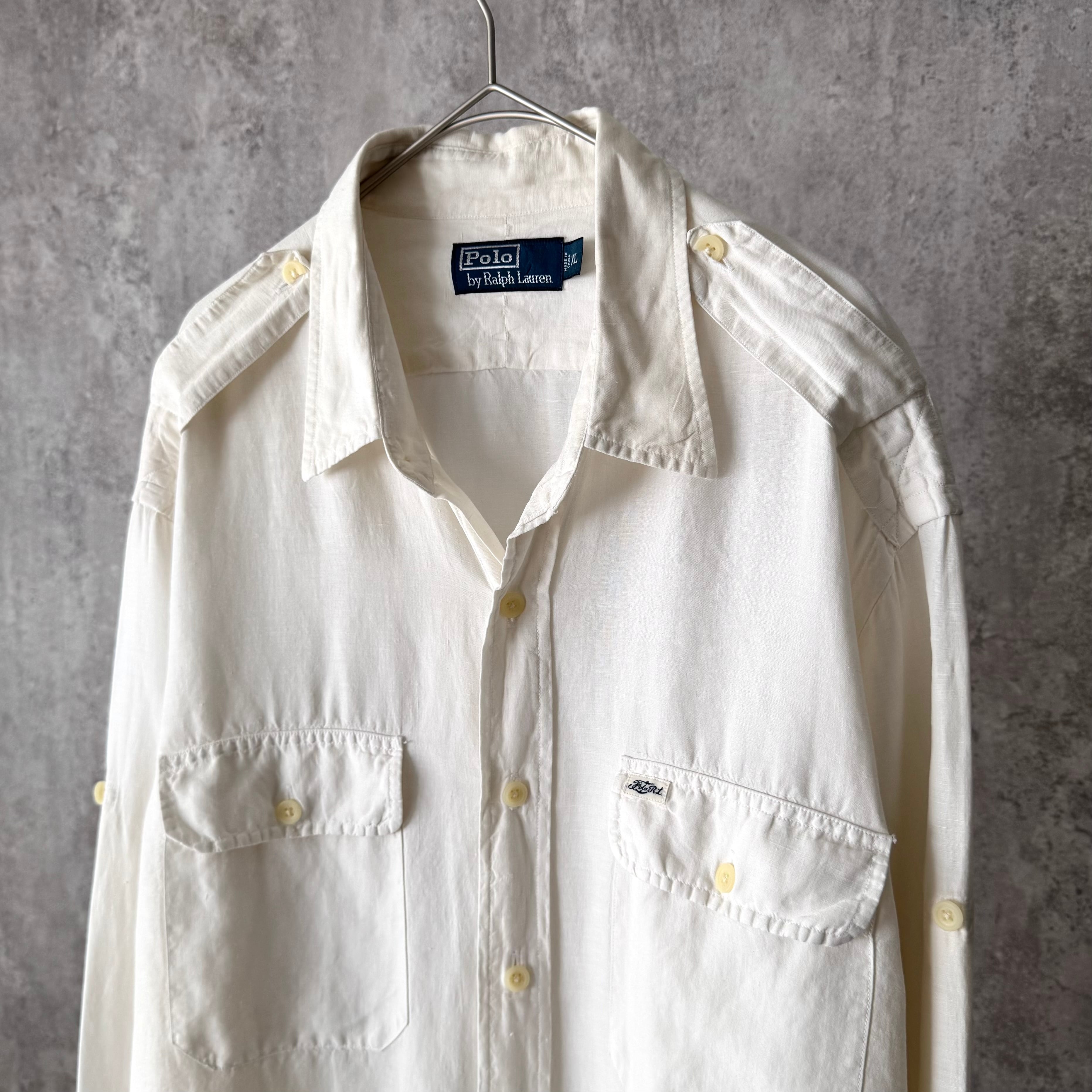90s~ Ralph Lauren silk linen safari shirt | Muri vintage