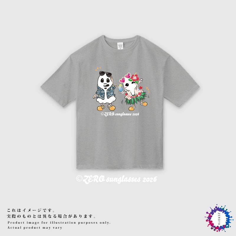 【2026夏季限定】「ゼロ・サングラス」なかよしビッグシルエットTシャツ(ミックスグレー)※発送時期:4月末頃~