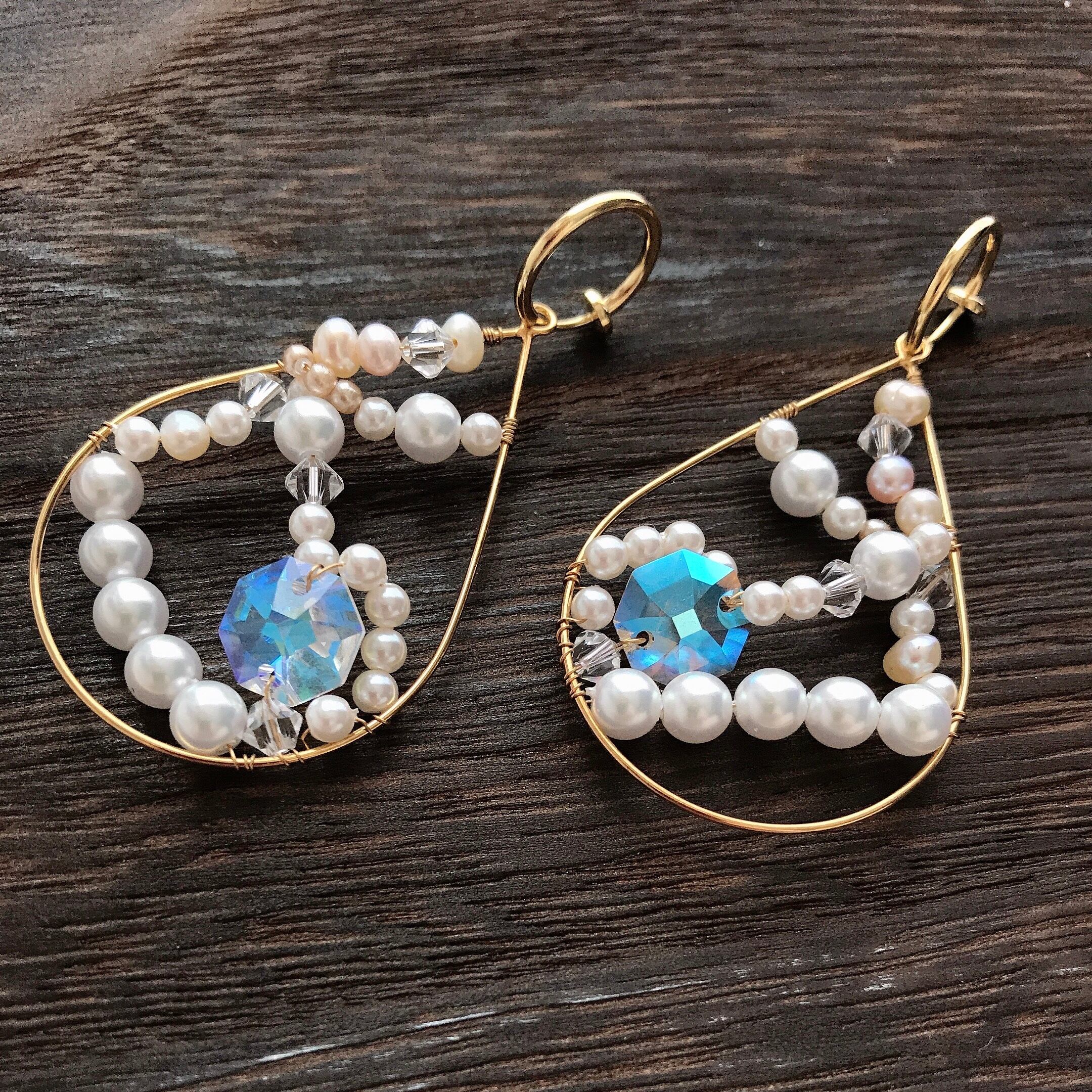 1点もの。ワイヤーアートイヤリング | kanameTORi