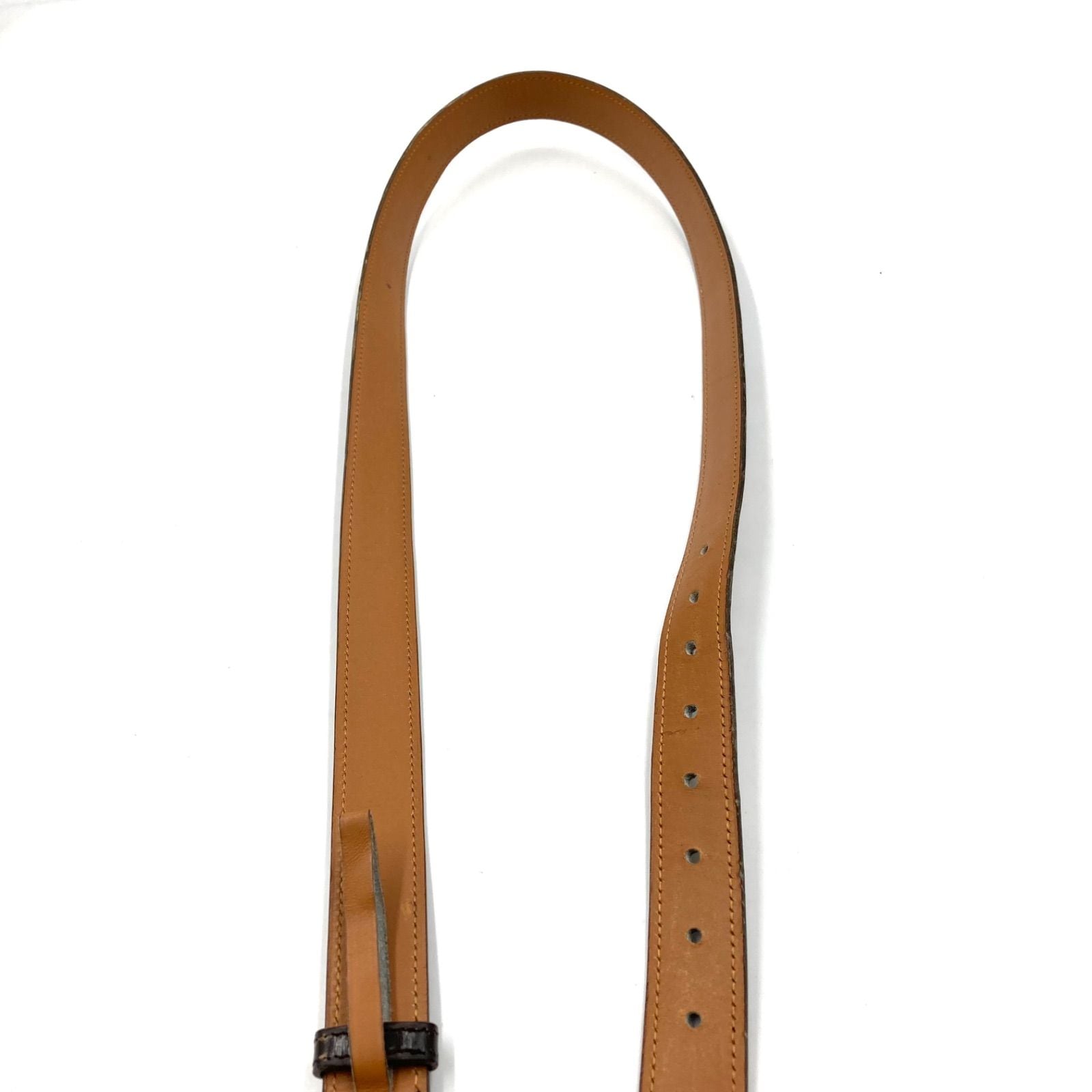 □稀少□HERMES エルメス レザーベルト ダークブラウン ゴールド金具