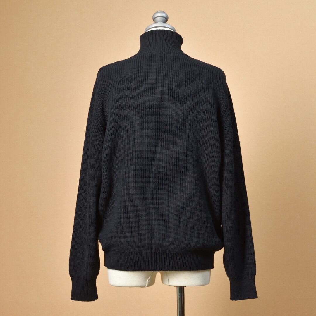 Manual Alphabet マニュアルアルファベット ALL TIME RIB ZIP KNIT・ブラック【送料無料】