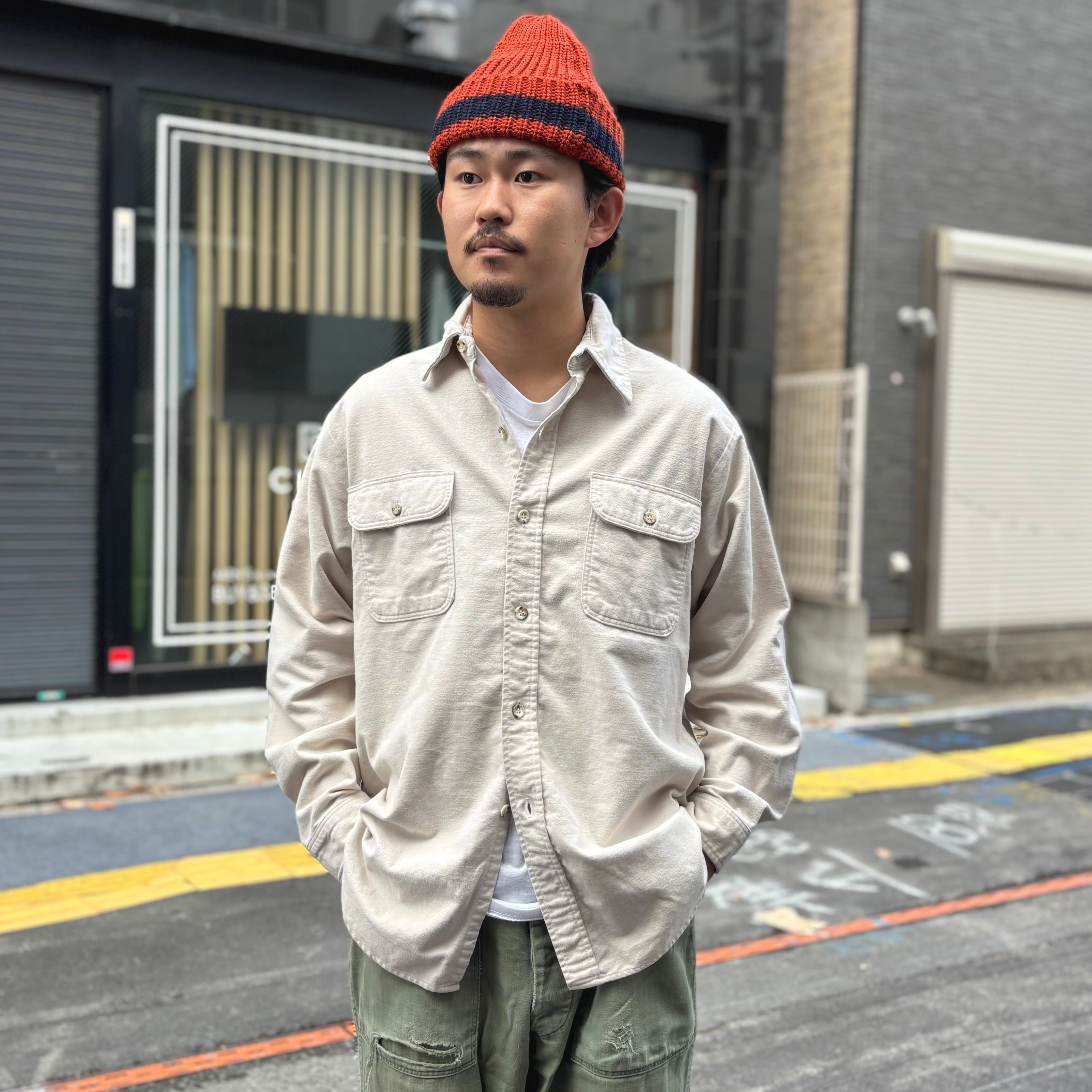 90's USA製 St John's Bay Chamois Cloth L/S Shirt L / セント