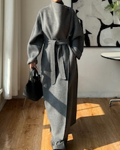 ダブルフェイスウールロングコート