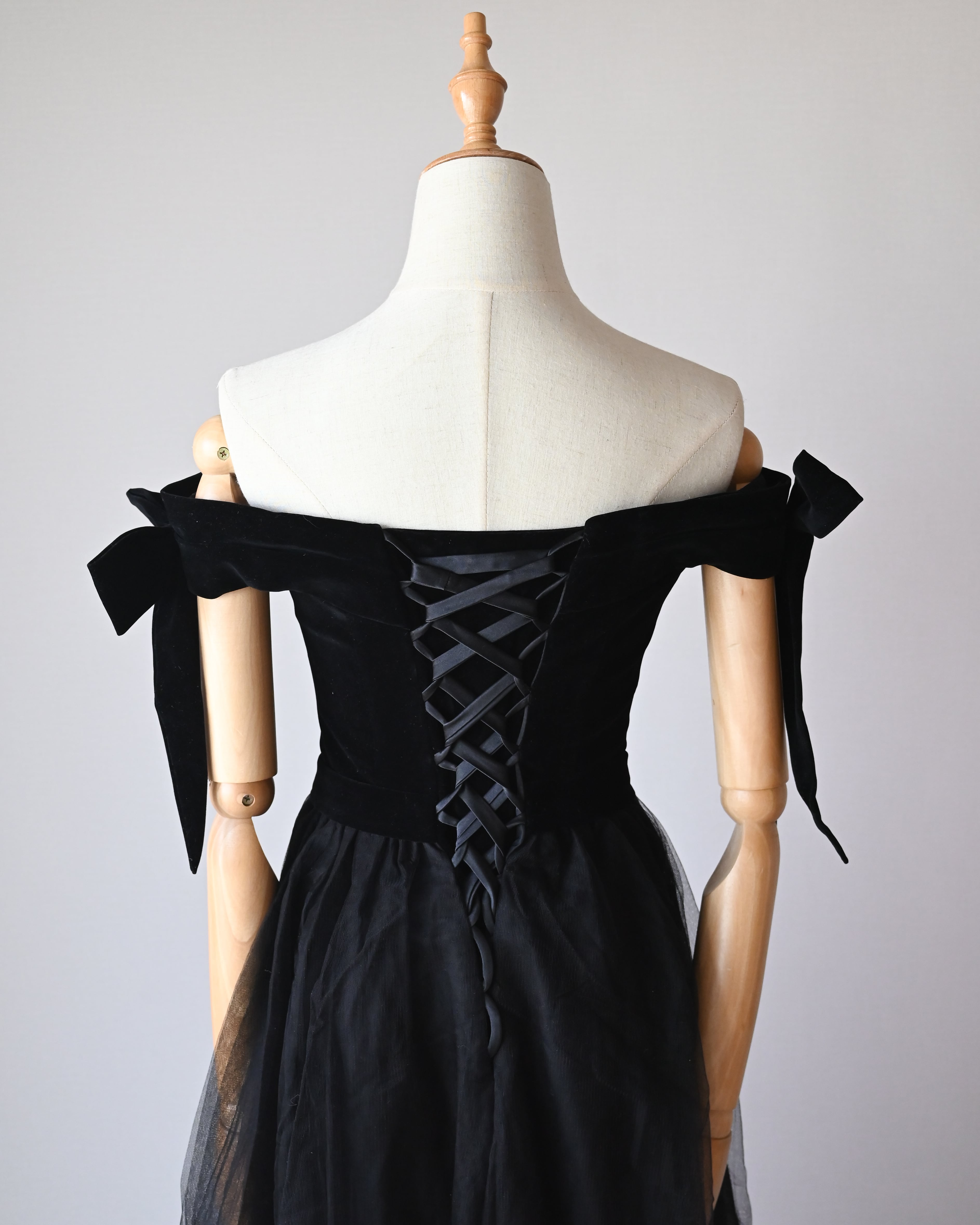 ベロアチュールブラックカラードレス【CD2501-12】 | ブライダル