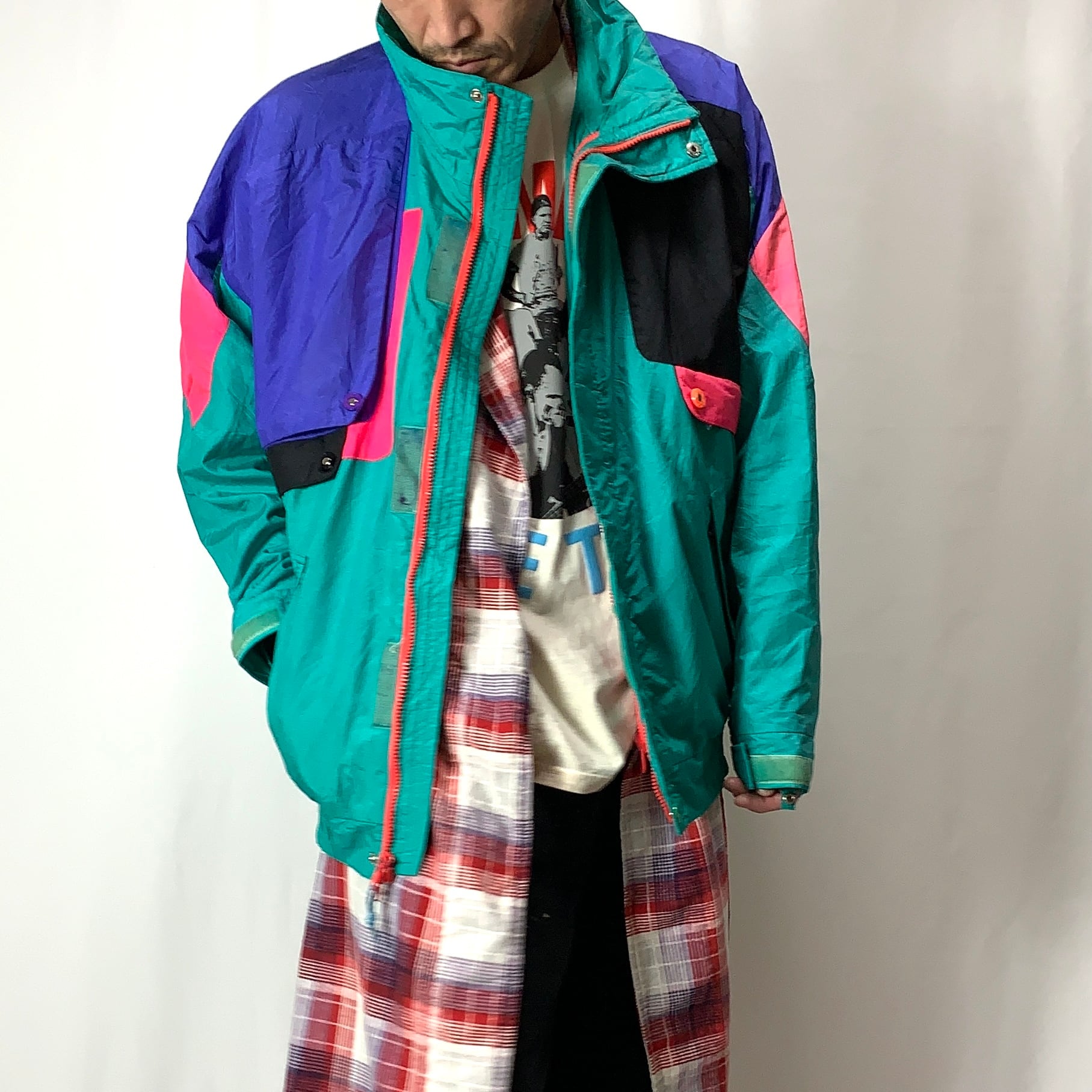 vintage old 90s CB Sports nylon jacket nylon blousonナイロン ...