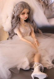 1/3ドール BJD フルセット ウェディングドレス 本体 衣装