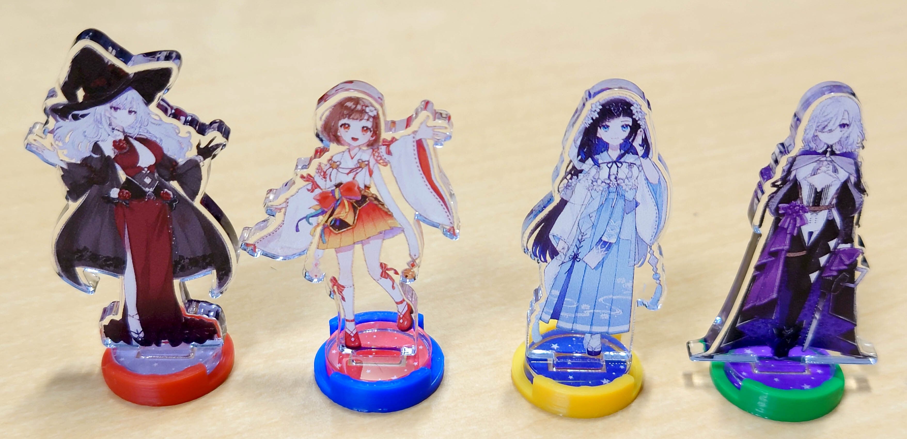 魔女のお茶会」アクリルスタンド台座カバー4色5個ずつ20個セット