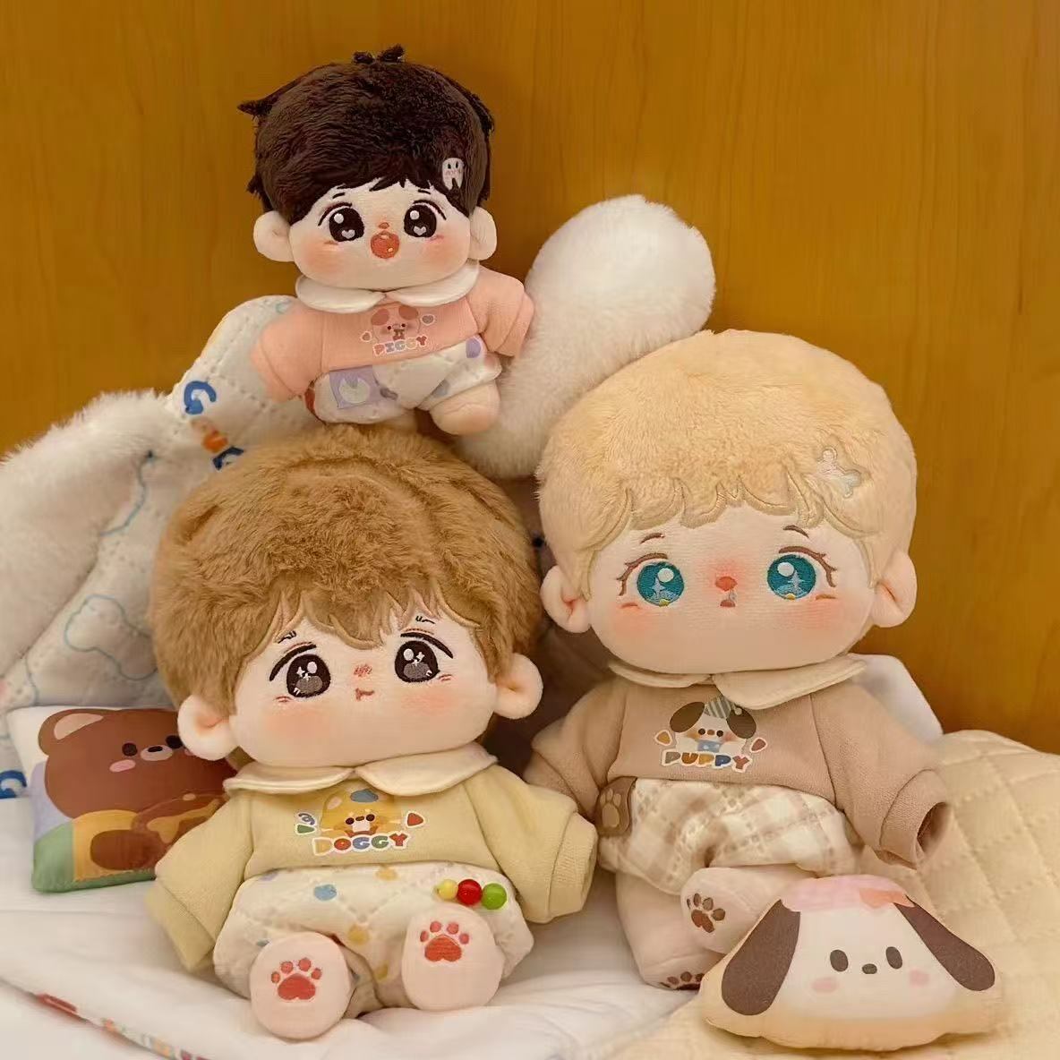 20cmぬいぐるみ用 カジュアル ロンパース かわいい動物柄 着せ替え服