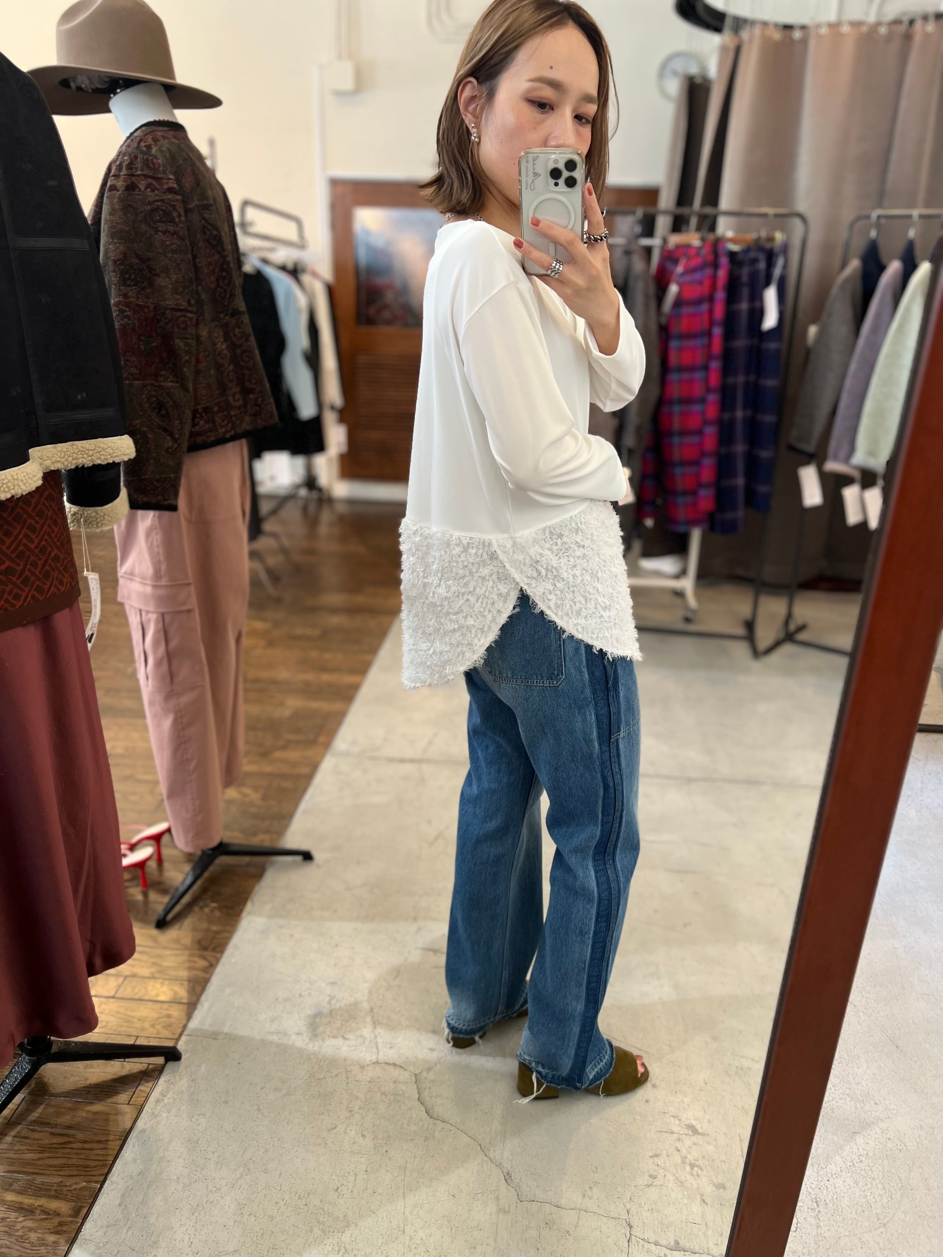 LEMELANGE】異素材切り替えロンT 8451005 | select clothes MIEL LEMELANGE】異素材切り替えロンT 8451005 | select clothes MIEL