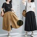ワイドパンツ 9分丈 パンツ 夏 ワイド レディース ガウチョパンツ 大きいサイズ ガウチョ ボトムス 九分丈 ゆったり ロングパンツ 体型カバー ウエストゴム ハイウエスト 無地 リラックス 穿きや
