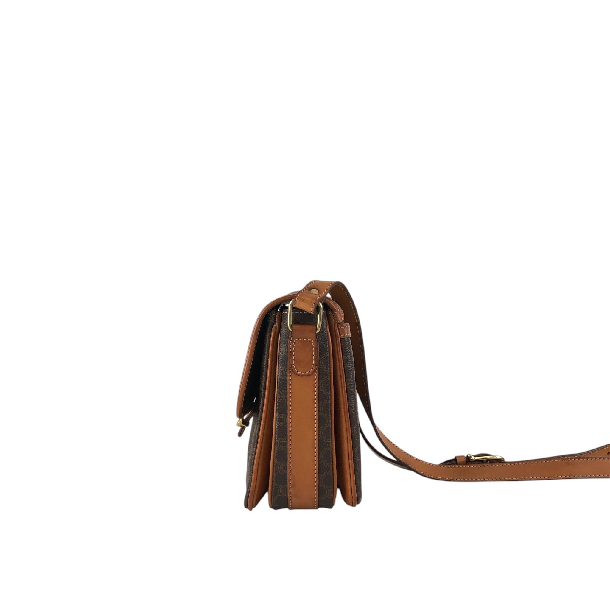 CELINE セリーヌ ショルダーバッグ ブラウン ホースビット PVC vintage