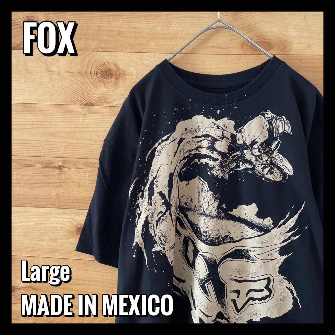 FOX 】メキシコ製 Tシャツ 半袖 MTB BMX モトクロスバイク プリント Lサイズ US古着 古着屋手ぶらがbest