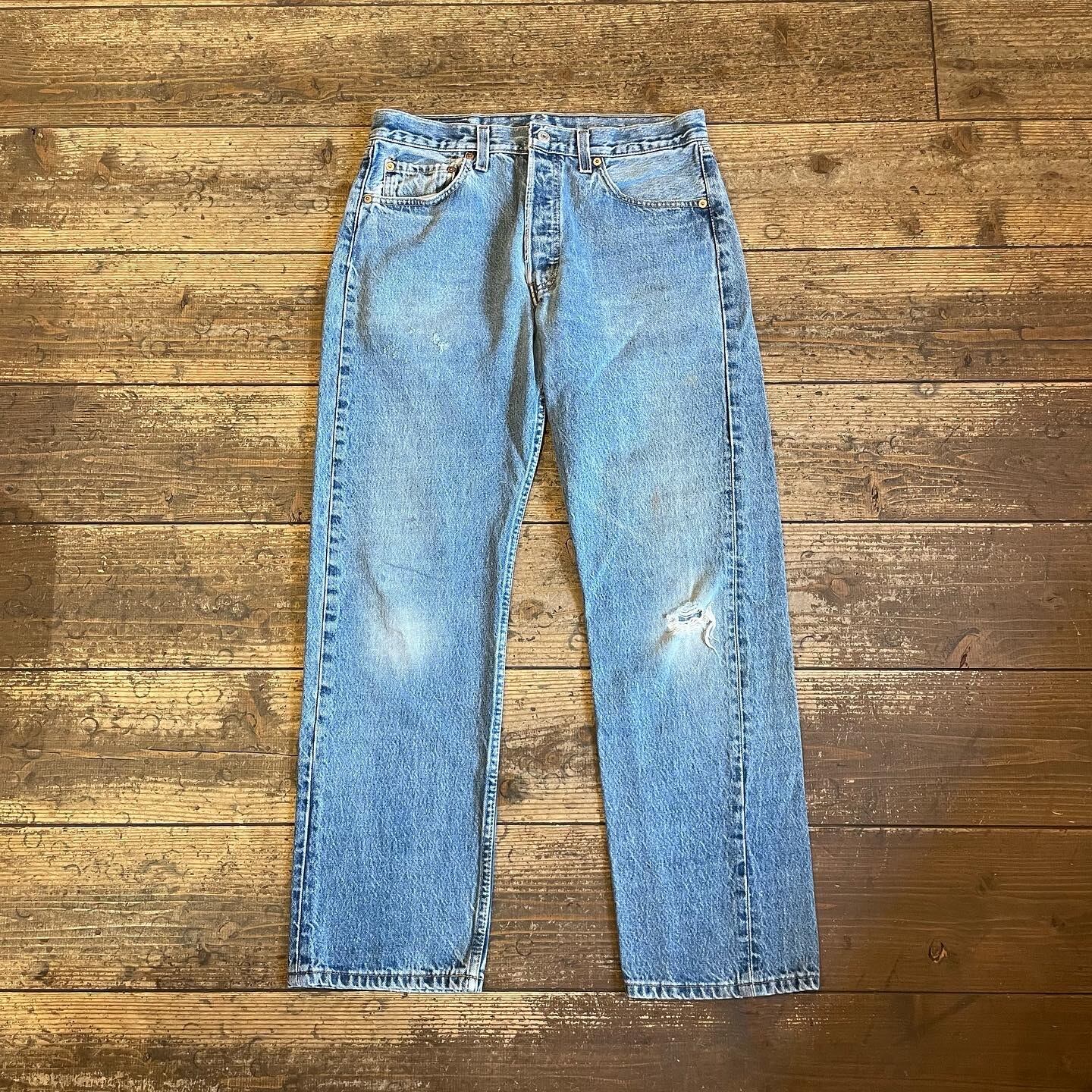 a1027 levis リーバイス 501W31 ダメージ クラッシュ ひげ落ち