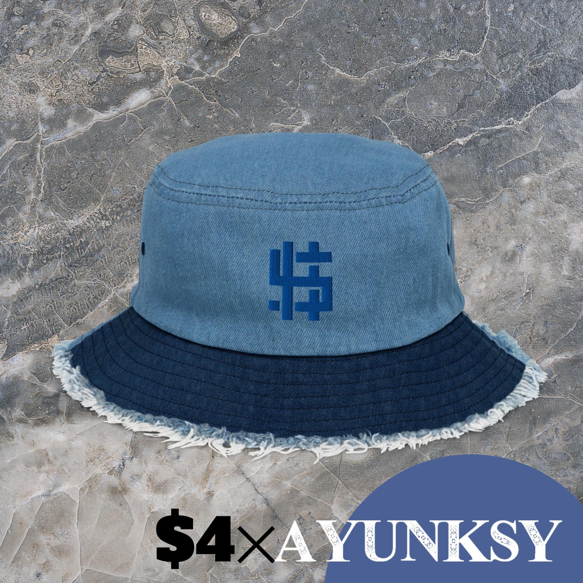 デニムバケットハット $4 ダメージデニムバケットハット | ayunksy