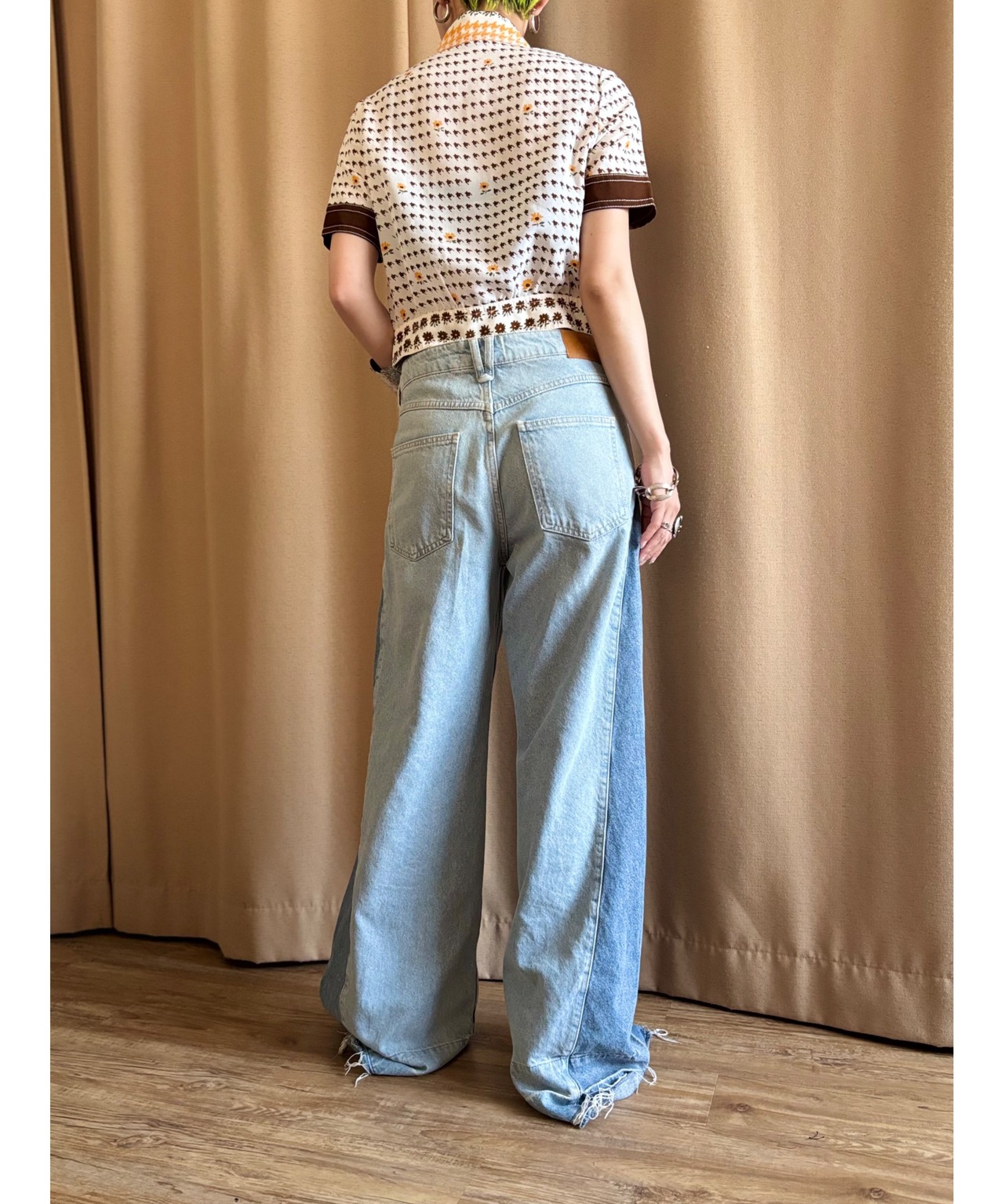 Sun Lake retro short shirt-4828-7