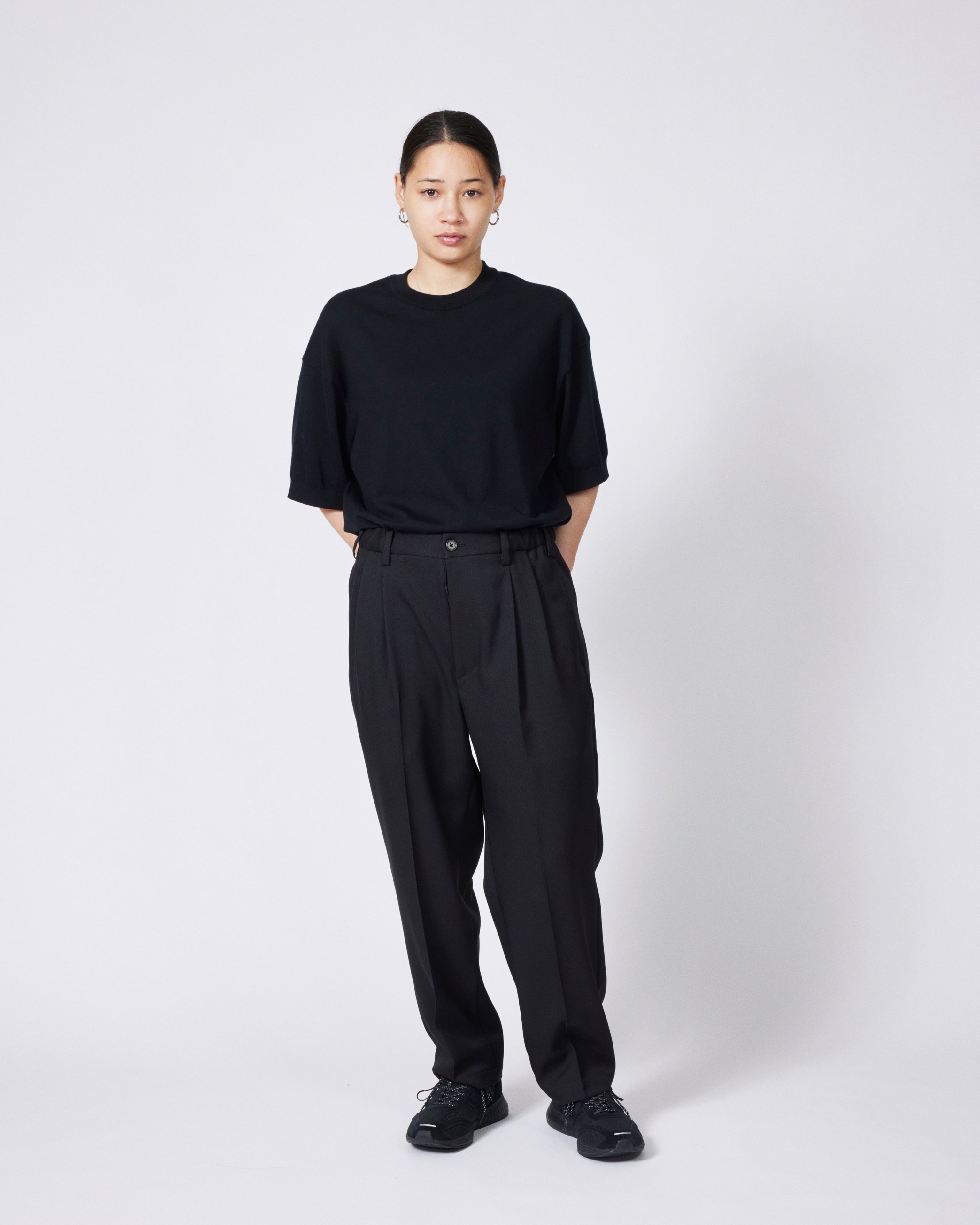 everyone polyester twill chef pants (BLACK) | everyone
