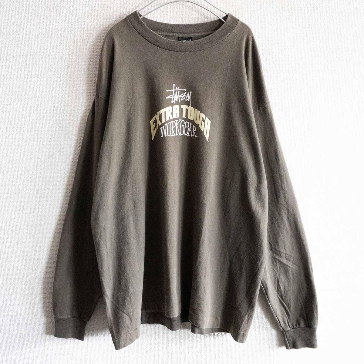 希少/80s】OLD STUSSY【デザインロゴ ロンT】 XL 80年代 希少/80s】OLD STUSSY【デザインロゴ ロンT】 XL 80年代