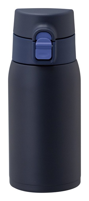 【特価処分】アトラス 水筒 350ml 保冷 保温 超軽量 真空断熱 ワンタッチ ボトル 国内最軽量級 ネイビー エアリスト 白湯 ARW-350NV