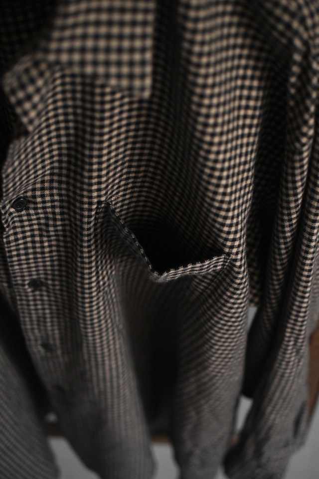 BAUTH / COTTON WOOL CHECK SHIRTS (BEIGE CHECK)