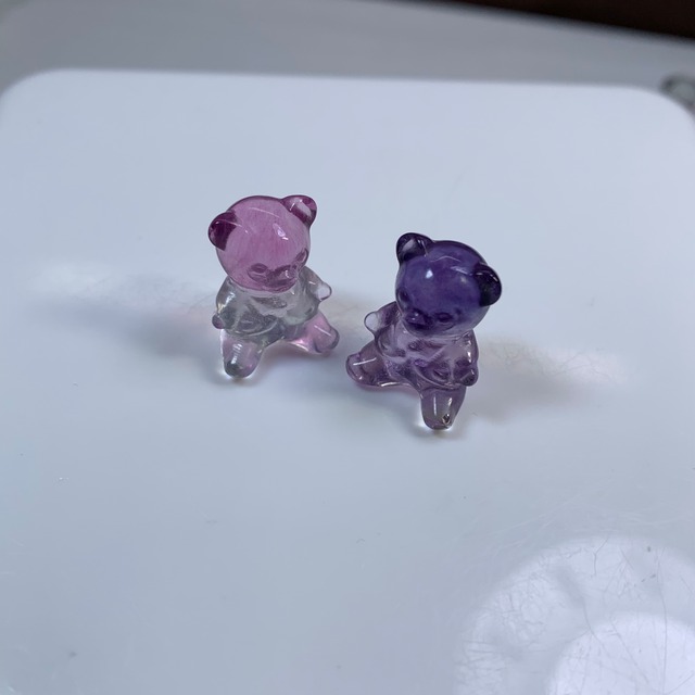 10.可愛い仲良しくまちゃんペア・フローライトくま