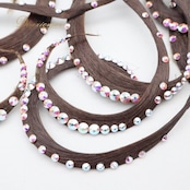 社交ダンス 小物 多美咲 オーナメント アクセサリー つけ毛 つけ髪 デモ 競技 コーム ヘアアクセサリー 髪飾り 茶色 オーロラ ブラウン系 競技用 ダンス用 小物 髪型 アクセサリー ヘアスタイル パーティー エレガント おしゃれ 髪飾り デモ用 ステージ用 ヘアデザイン フェスティバル パフォーマンス ブラウン系 オーロラ系 シンプル