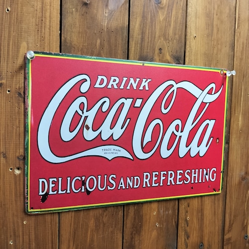 A4サイズ　ブリキ看板◆コカ・コーラ/Coca-Cola　f◆アメリカン　サイン　ロープライス