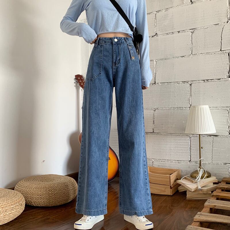 ウェストジーンズ レディーススプリングスタイルパンツ ルーズスタンダード レトロ 春物 スーパーモール44645352302