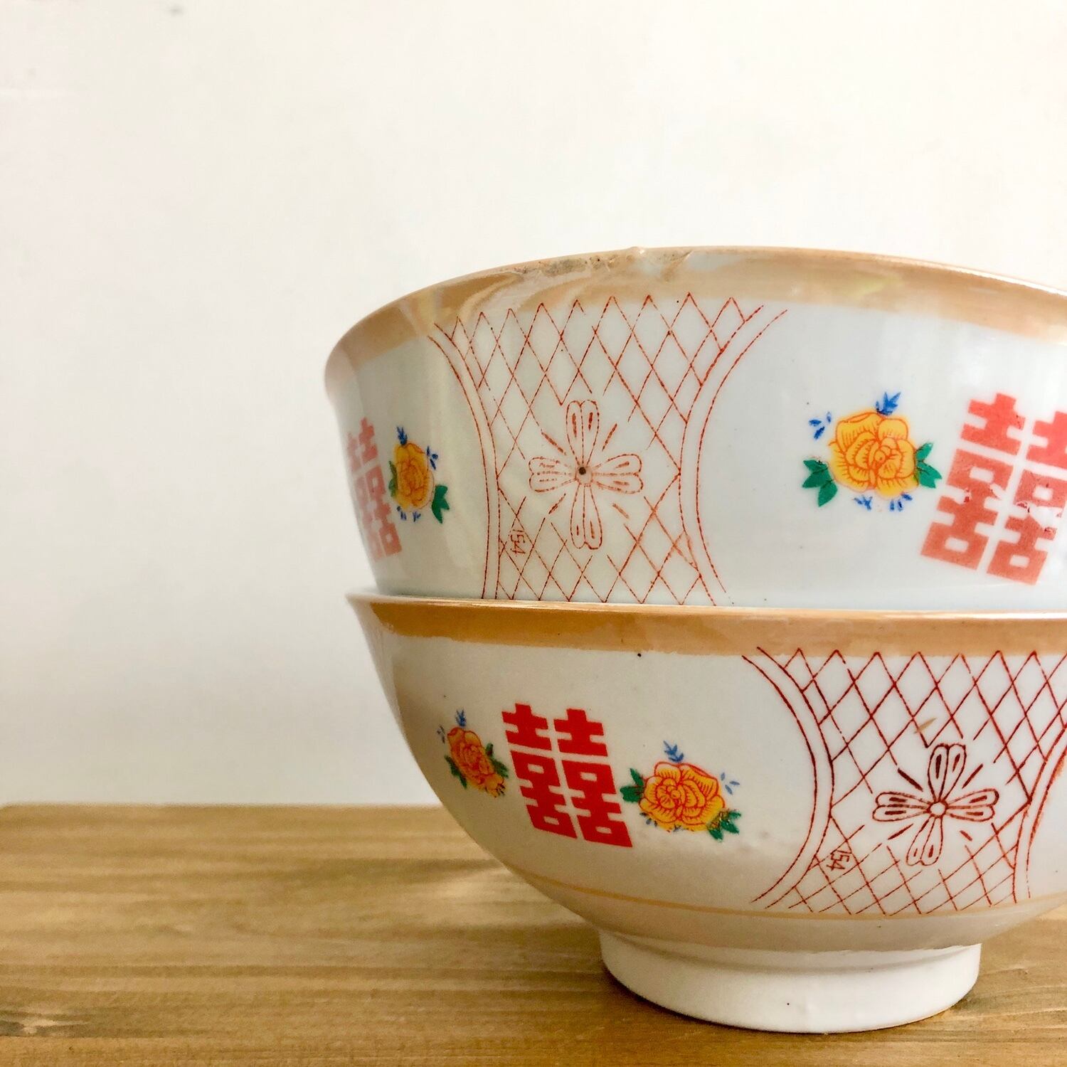 ダブルハピネスなレトロチャイナボウル