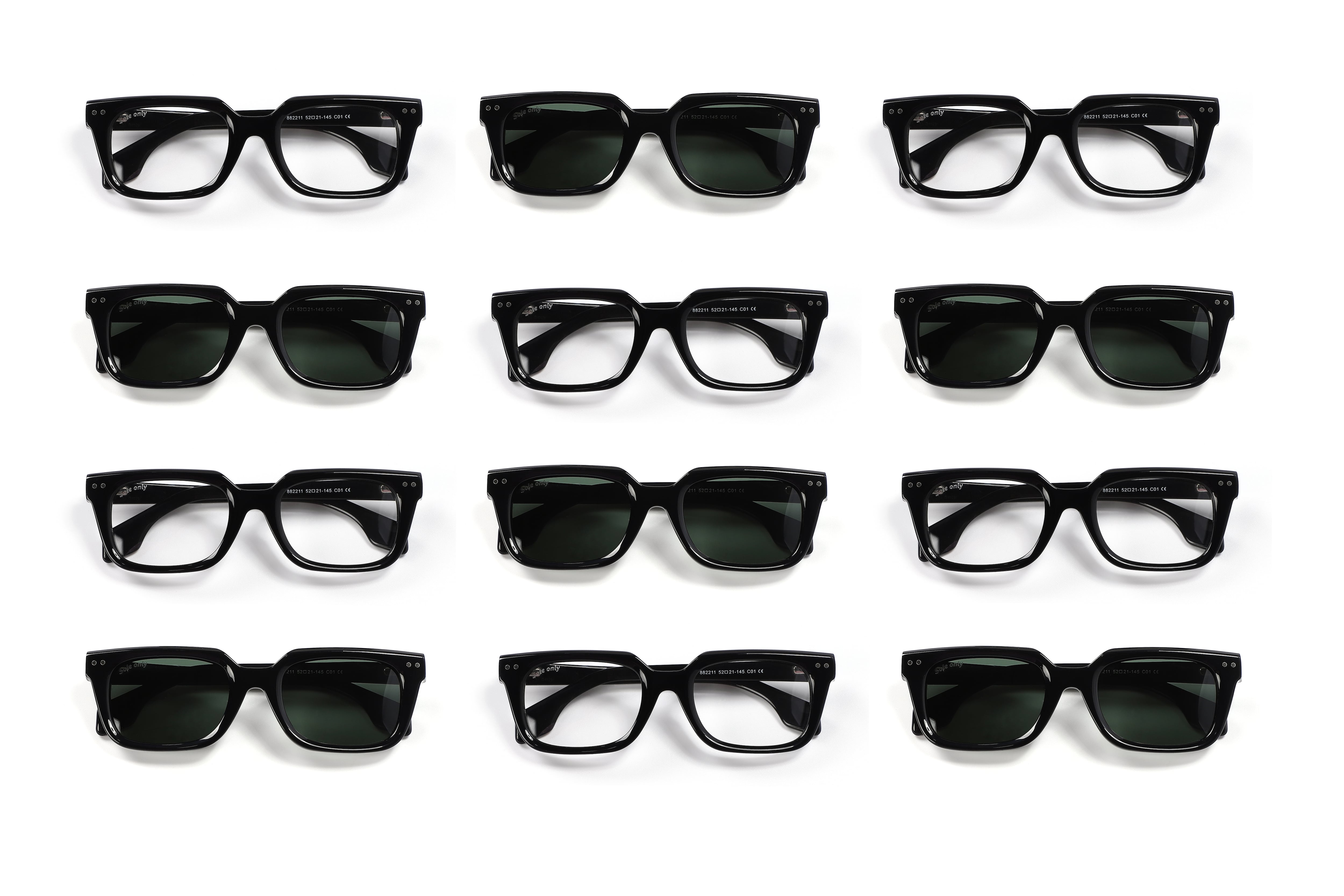 ole only Urban Edge Square Sunglasses (clear) | $ole only