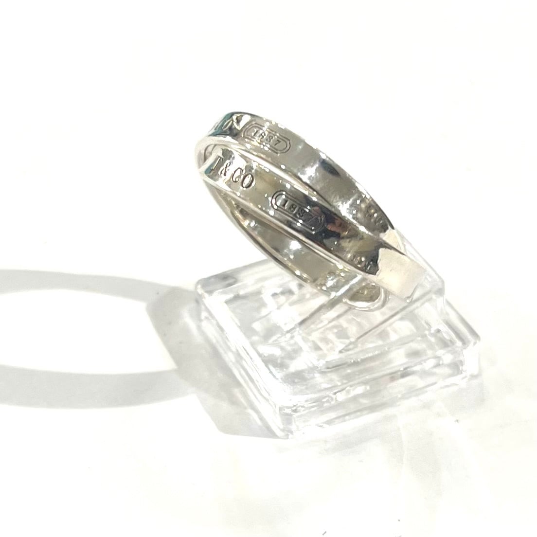 希少【TIFFANY&CO.】【20号】 名品 インターロッキング ダブルリング