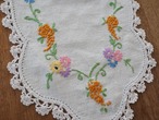 花刺繍　小さなマット（シミあり） 画像5