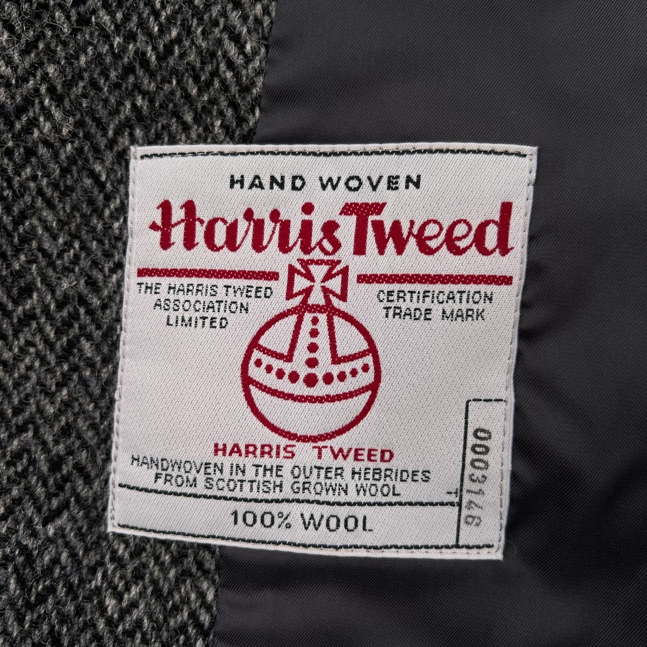 Kent ケント × Harris Tweed ハリスツイード ヘリンボーン 段返3B テーラードジャケット 98AB6(98-88-175)/VAN JAC ビンテージ