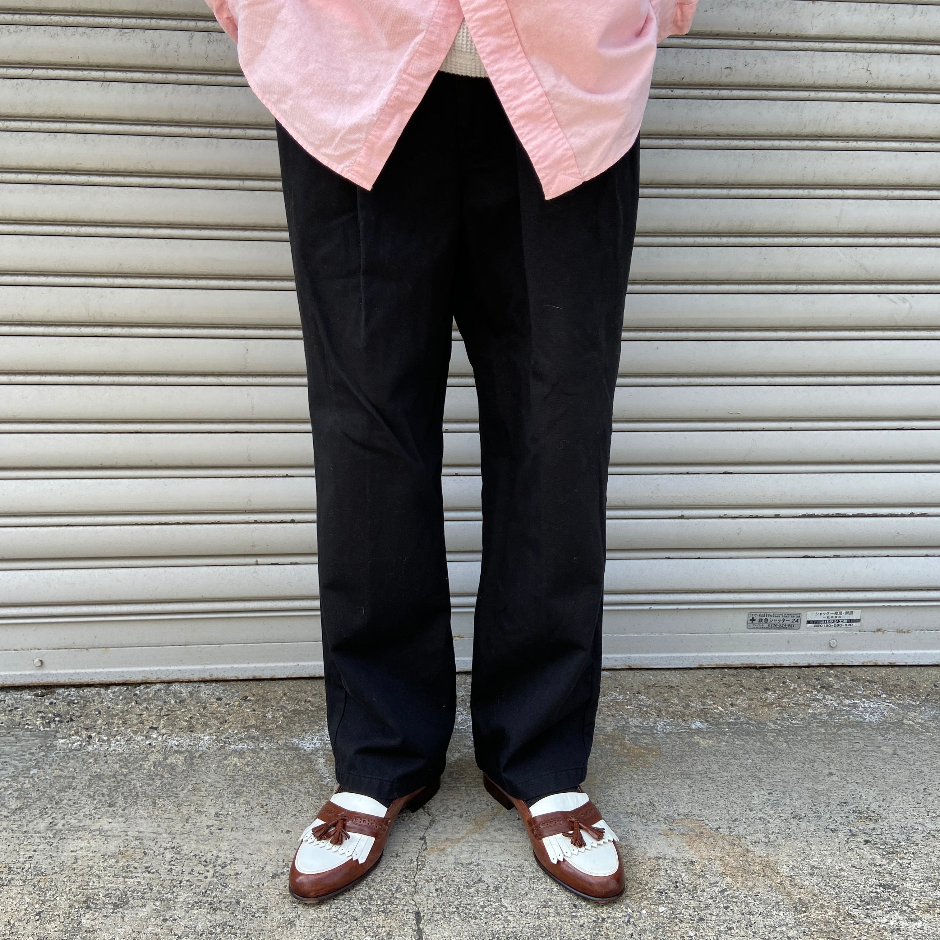 90s DOCKERS khakis 2タックチノパンツ ブラック W32L27 | 古着 90s DOCKERS khakis 2タックチノパンツ ブラック W32L27 | 古着
