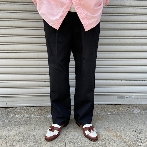 90s DOCKERS khakis 2タックチノパンツ ブラック W32L27