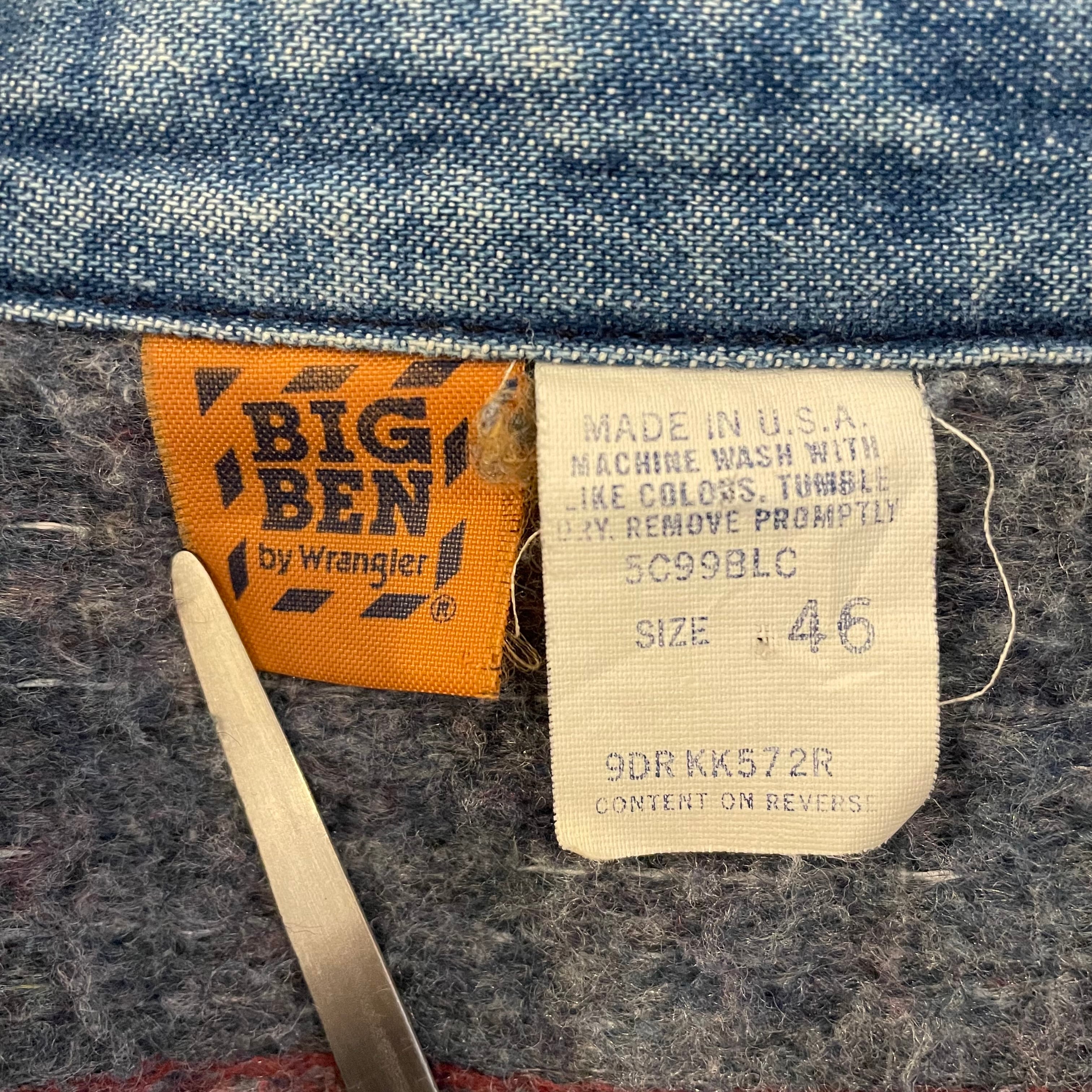 BIGBEN】70s 80s USA製 カバーオール デニムジャケット ヴィンテージ