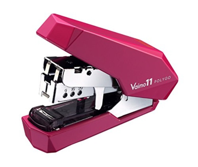 マックス ホッチキス バイモ11 ポリゴ 40枚とじ 50本装填 ピンク HD-11SFLK/P