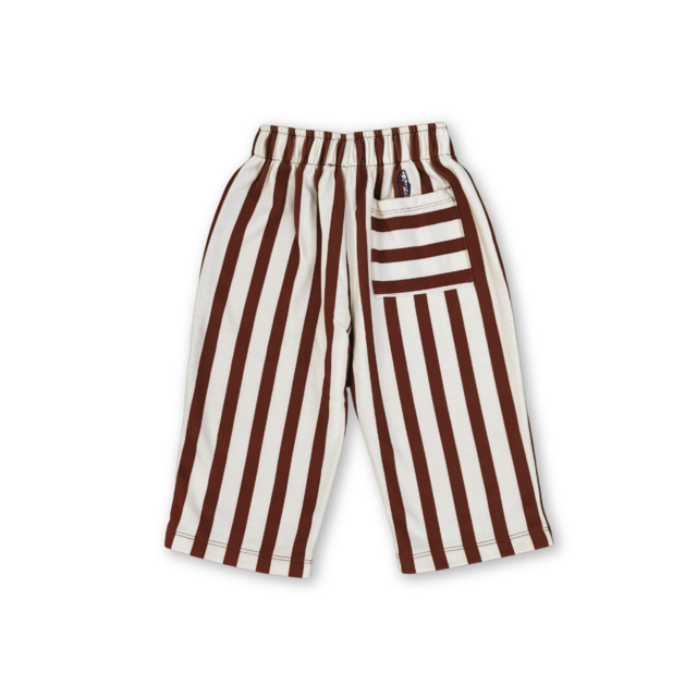 《即納》GROWN/ Organic French Terry Striped Pants - Maroon