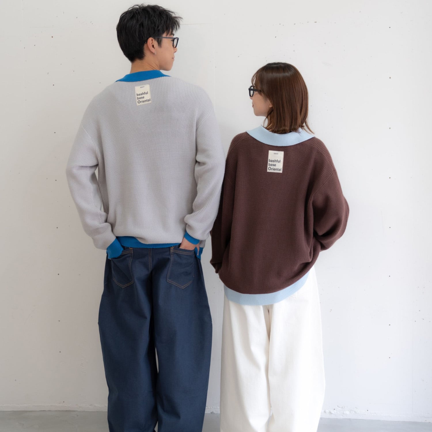 bbO】フラワーアイコンバイカラーポロニット | bashful base Oriental