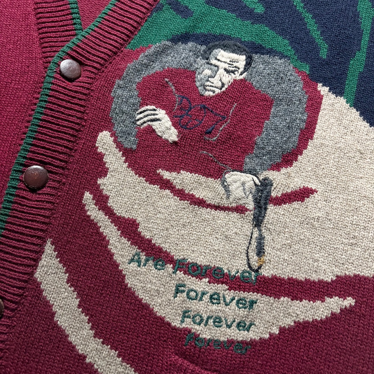 vintage ICEBERG × 007 wool knit cardigan