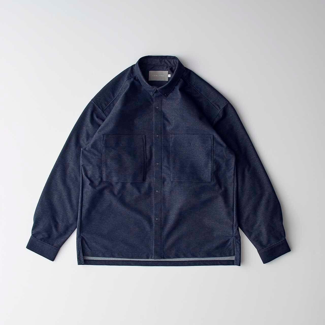 CURLY&Co./KNIT DENIM FLANNEL SHIRT