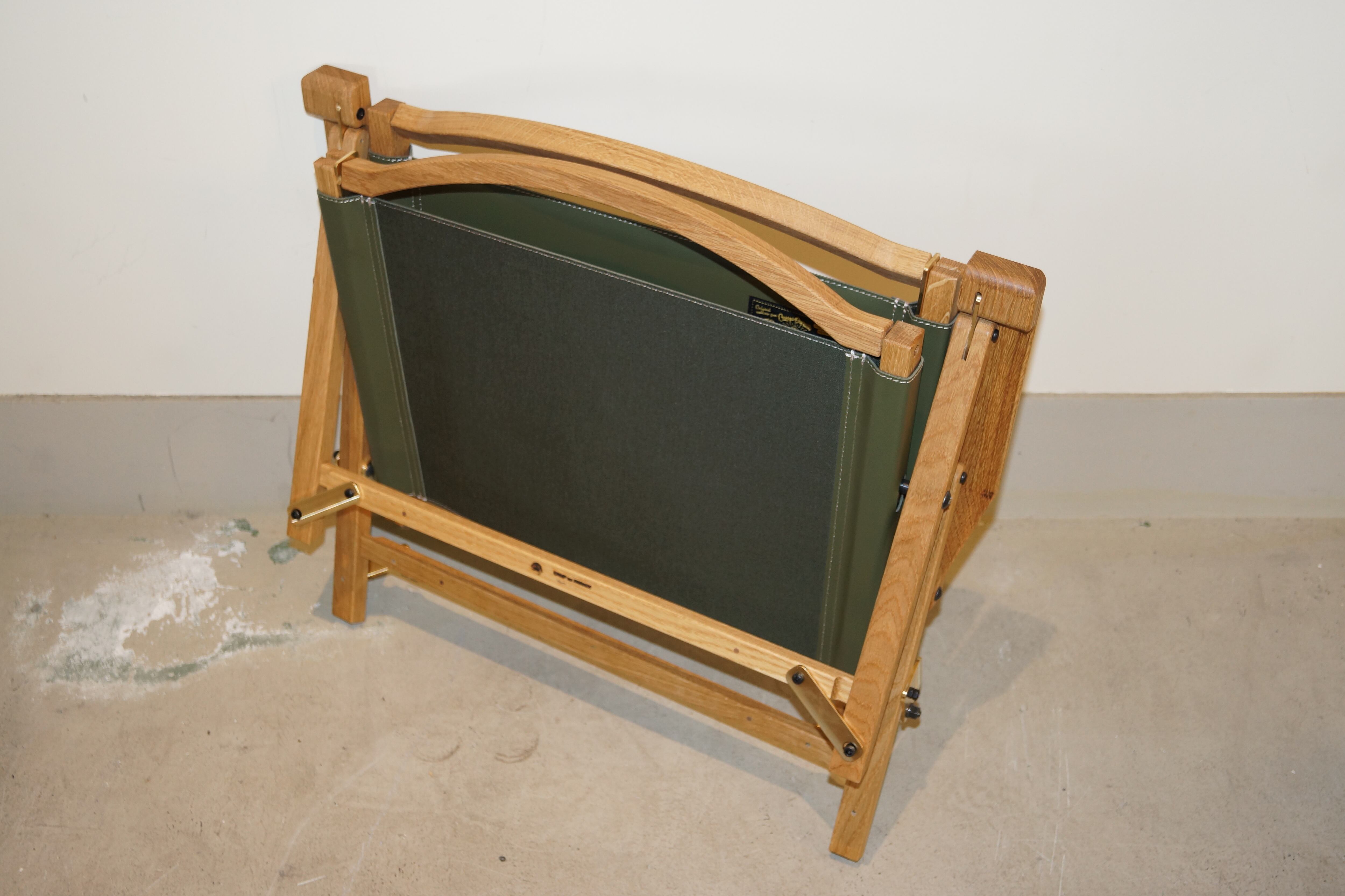 LOW　TYPE　OOPARTSチェア　オーク　座面革　折りたたみチェア 15da51a6c1598e223e9196939f54ed