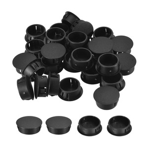 【新着特価】uxcell 26個 ホールプラグ 30mm バーエンドキャップ プラスチック製 防塵 耐久性 イレクターパイプ 家具 テーブル椅子脚用 黒