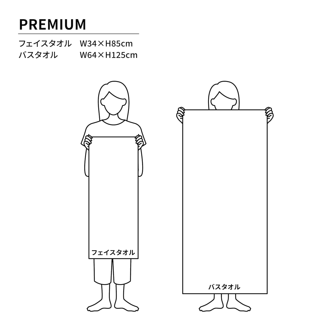 PREMIUM フェイスタオル