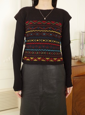 used design knit tops