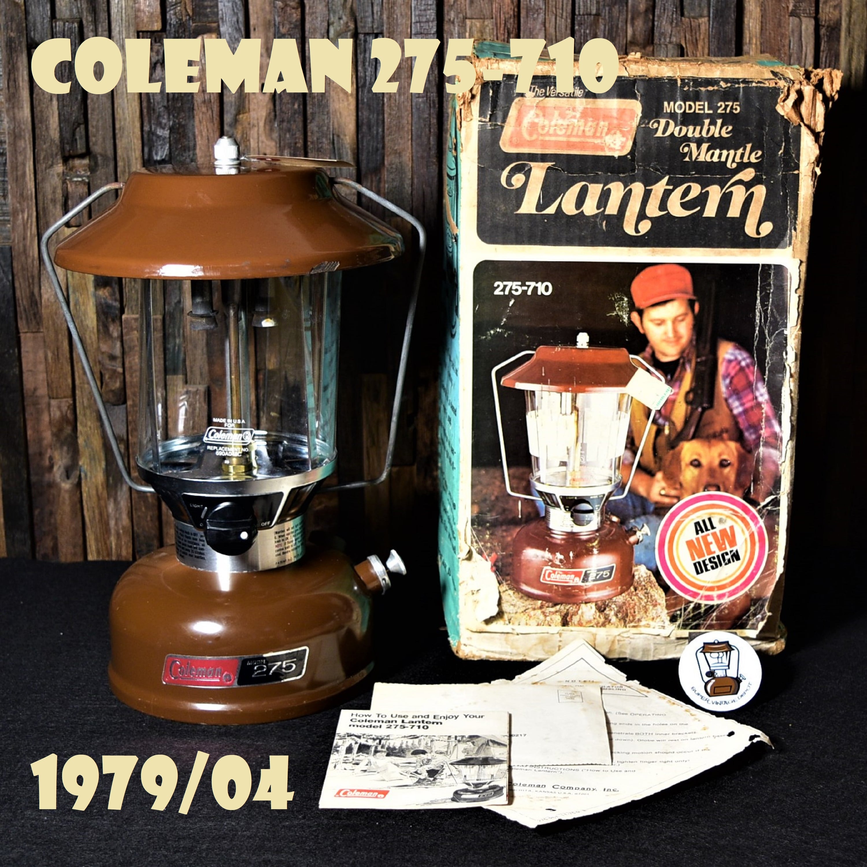 コールマン 275-710 1979年4月製造 ブラウン ツーマントル ランタン COLEMAN ビンテージ 隠れた名品 使用少ない美品  リプレイスメントグローブ 箱 取扱説明書付き | スーパービンテージデポ【Super Vintage Depot】