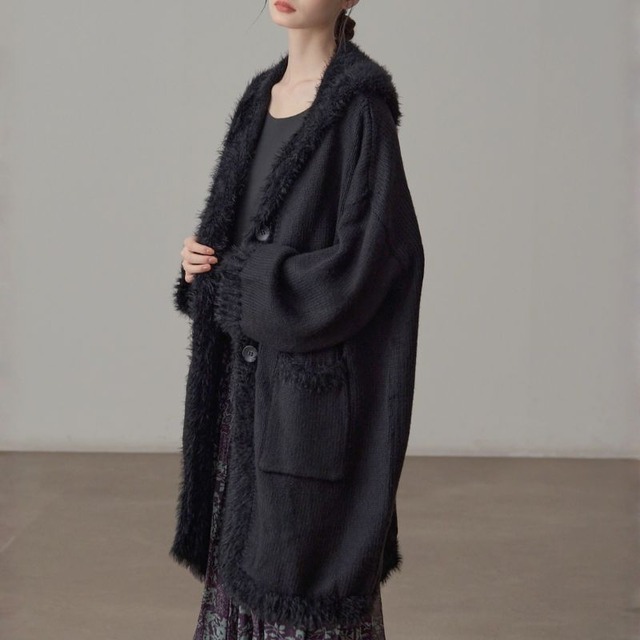 Flow drape long cardigan【2color】 C1347