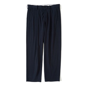 UNIVERSAL PRODUCTS.HIGH TWIST COTTON 1TUCK SLACKS(NAVY)