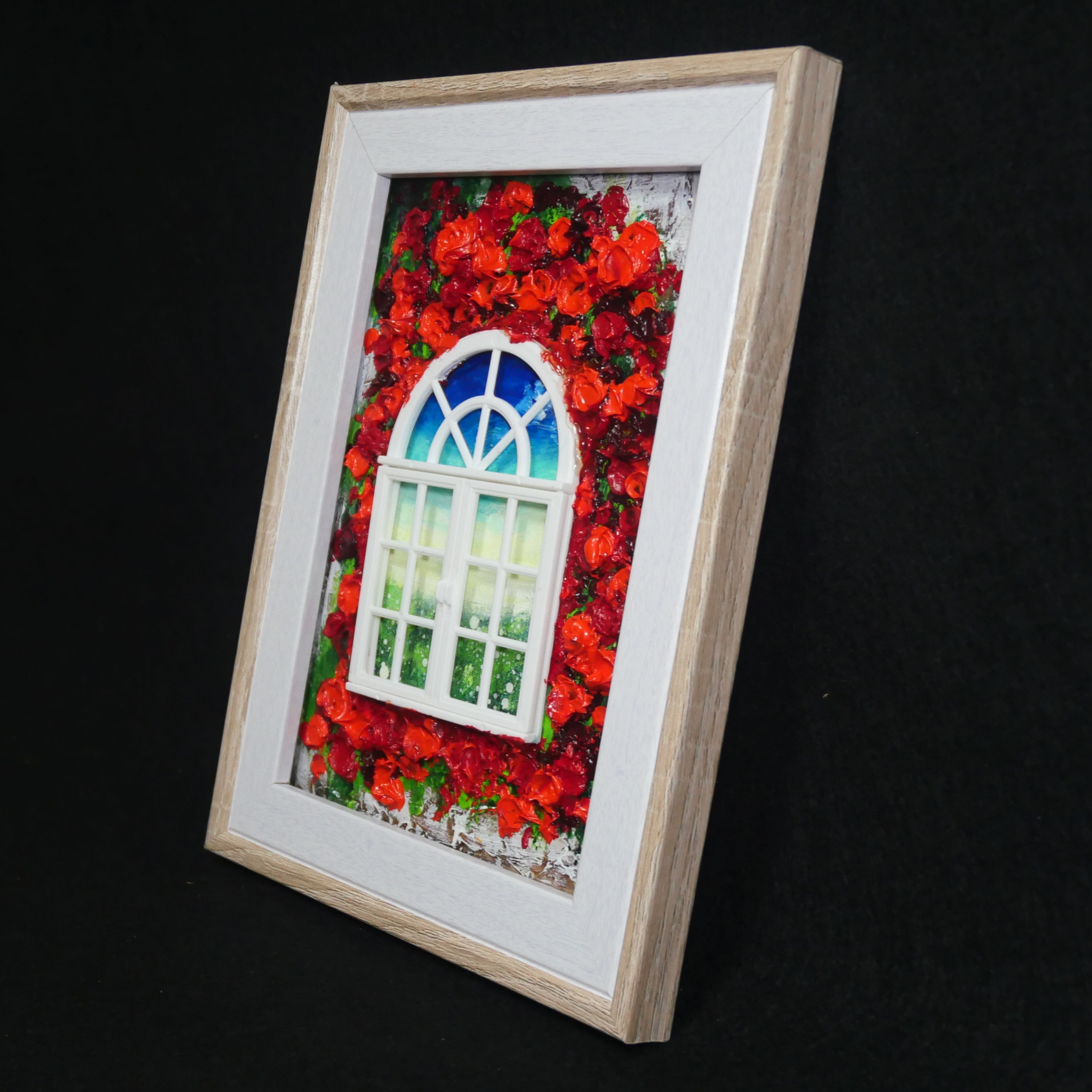 油絵 油彩画 原画「窓の先」絵画 アート インテリア 壁掛け | HIROSHI1990