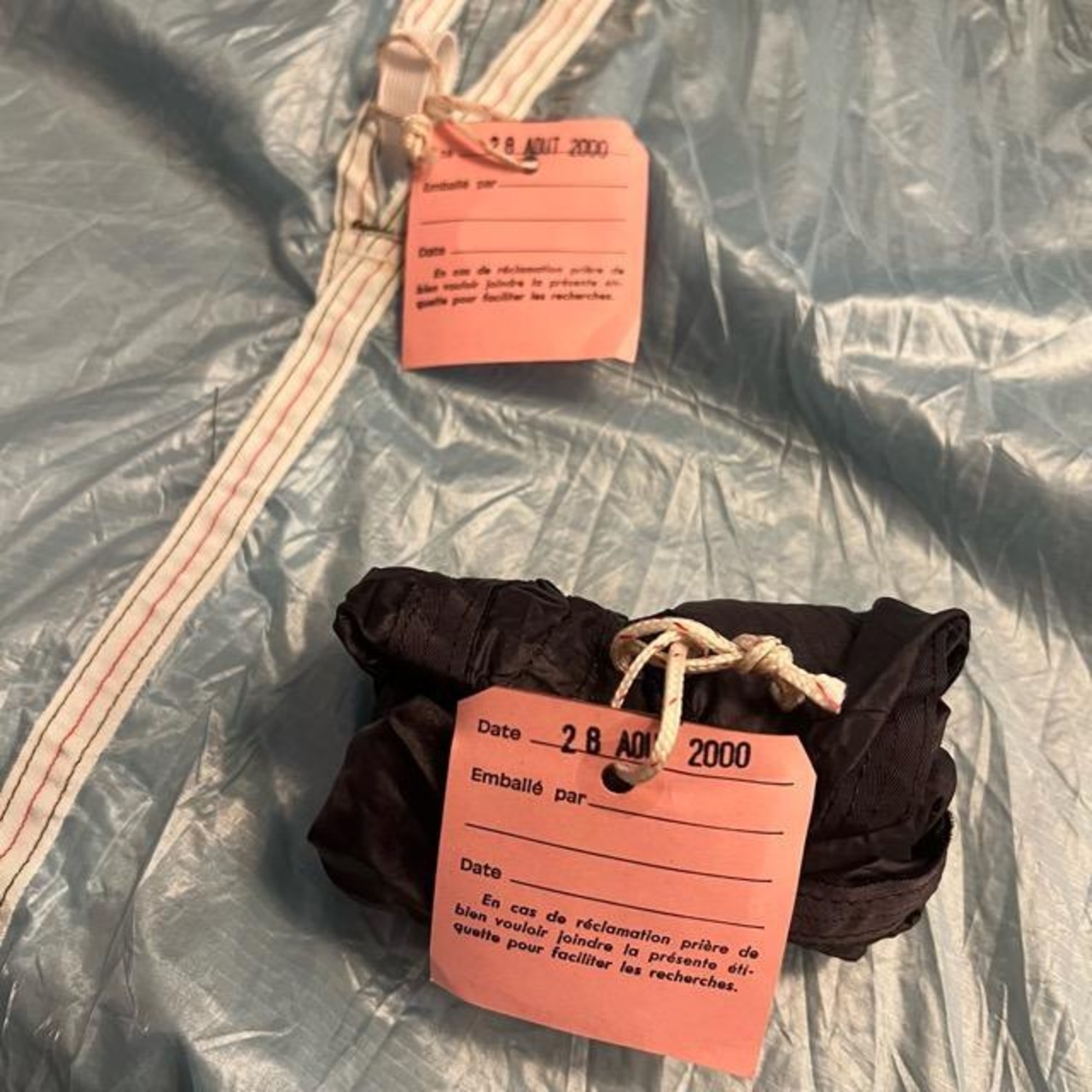 France Parachute Eco Bag, Black Dyed.　