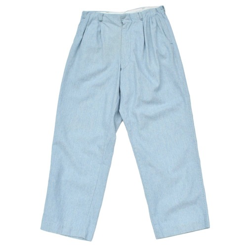 Vintage Denim 2 Tuck Trousers [1950s-] Kasuri Blue